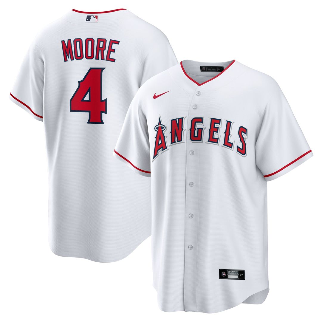 Christian Moore Los Angeles Angels Home Replica Jersey - White