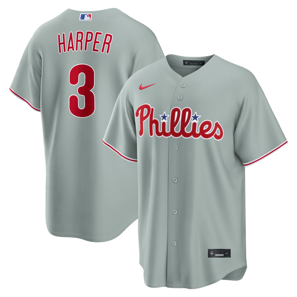 Bryce Harper Philadelphia Phillies Road Replica Jersey - Gray