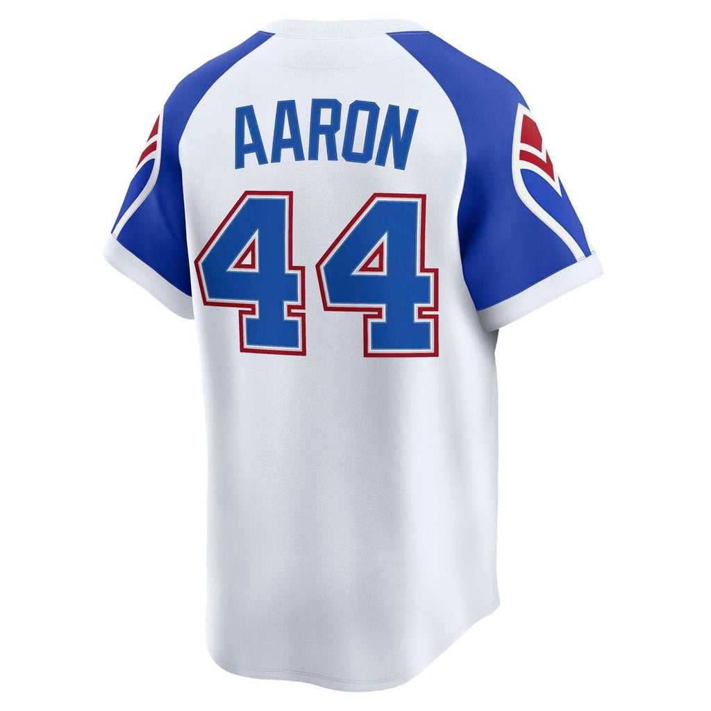 Hank Aaron Atlanta Braves Throwback Cooperstown Collection Limited Jersey - White