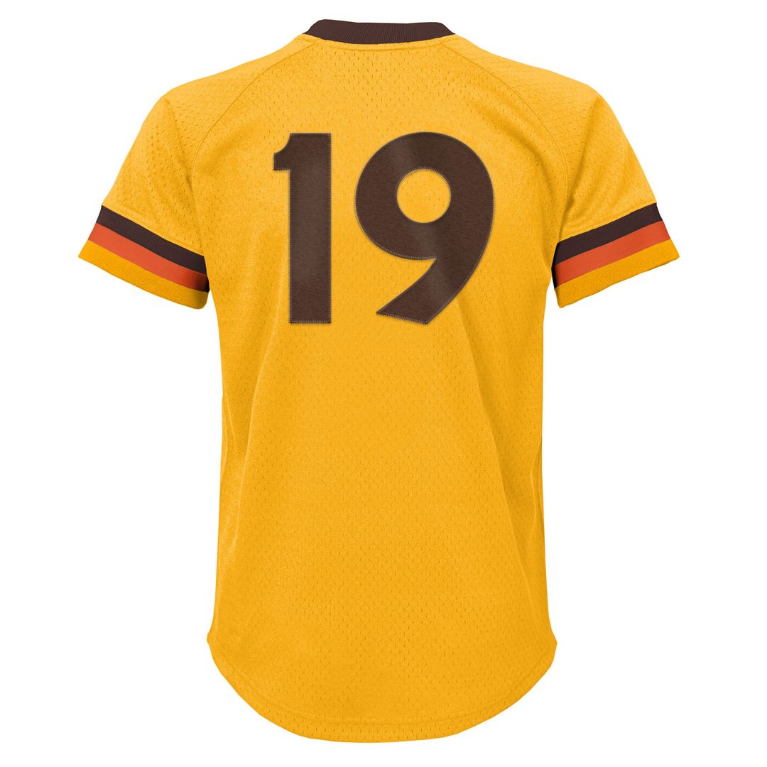 Tony Gwynn San Diego Padres Youth Cooperstown Collection Mesh Batting Practice Jersey - Gold