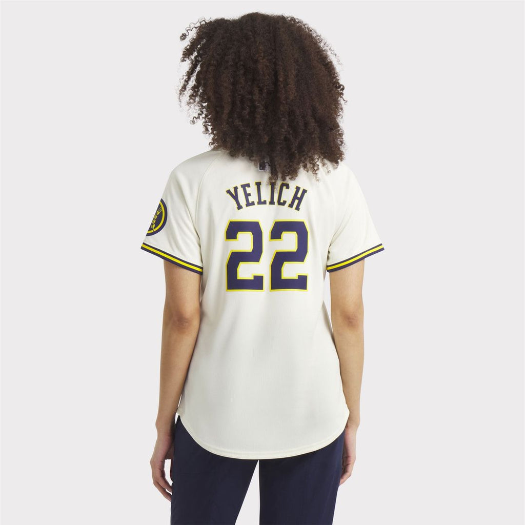 Christian Yelich Milwaukee Brewers Women's Home Limited Player Jersey - Cream
