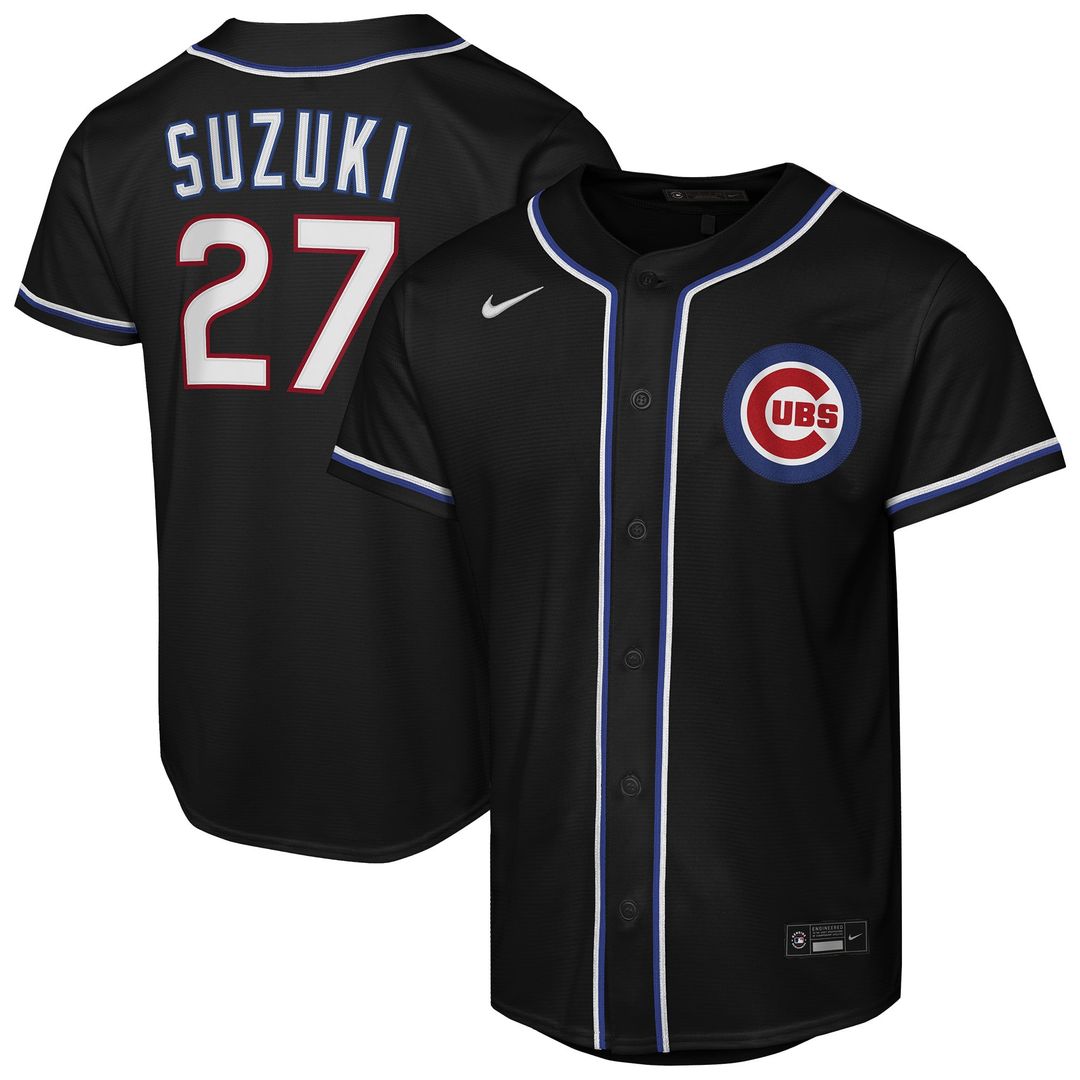 Seiya Suzuki Chicago Cubs Youth Fashion Replica Player Jersey - Black