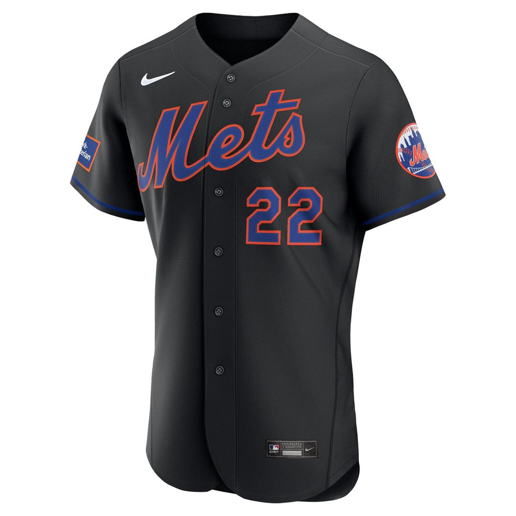 Juan Soto New York Mets Alternate Authentic Sponsor Patch Jersey - Black