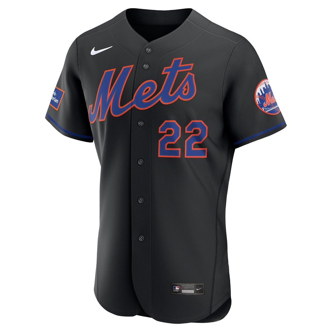 Juan Soto New York Mets Alternate Authentic Sponsor Patch Jersey - Black