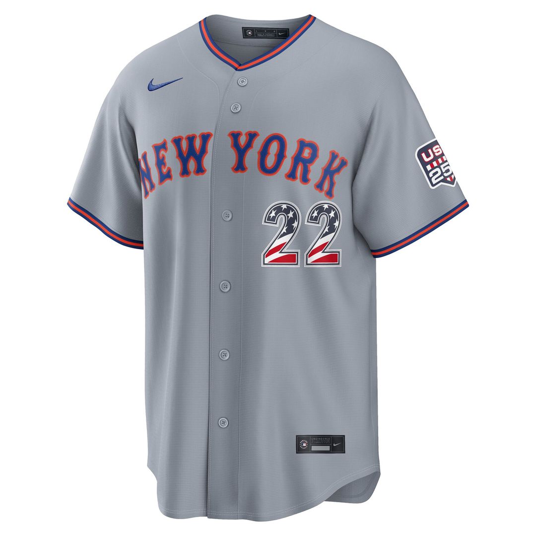 Fourth of July New York Mets Juan Soto Gray USA 250 Stadium Jersey