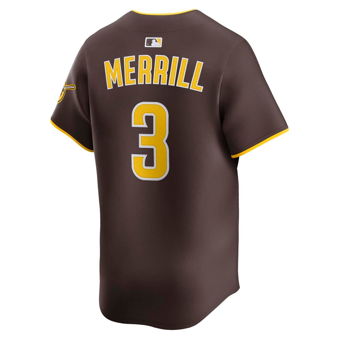Jackson Merrill San Diego Padres Road Limited Player Jersey - Brown