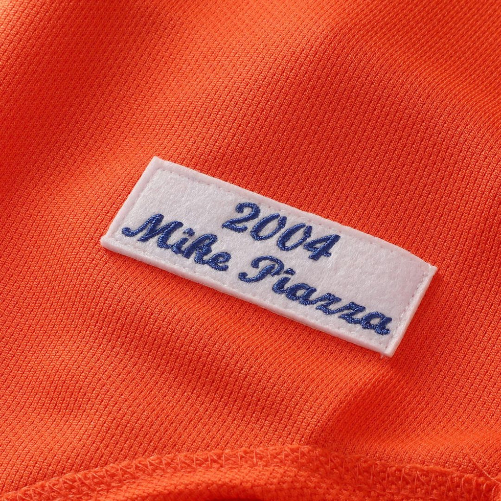 Mike Piazza New York Mets Cooperstown Collection Mesh Batting Practice Button - Up Jersey - Orange