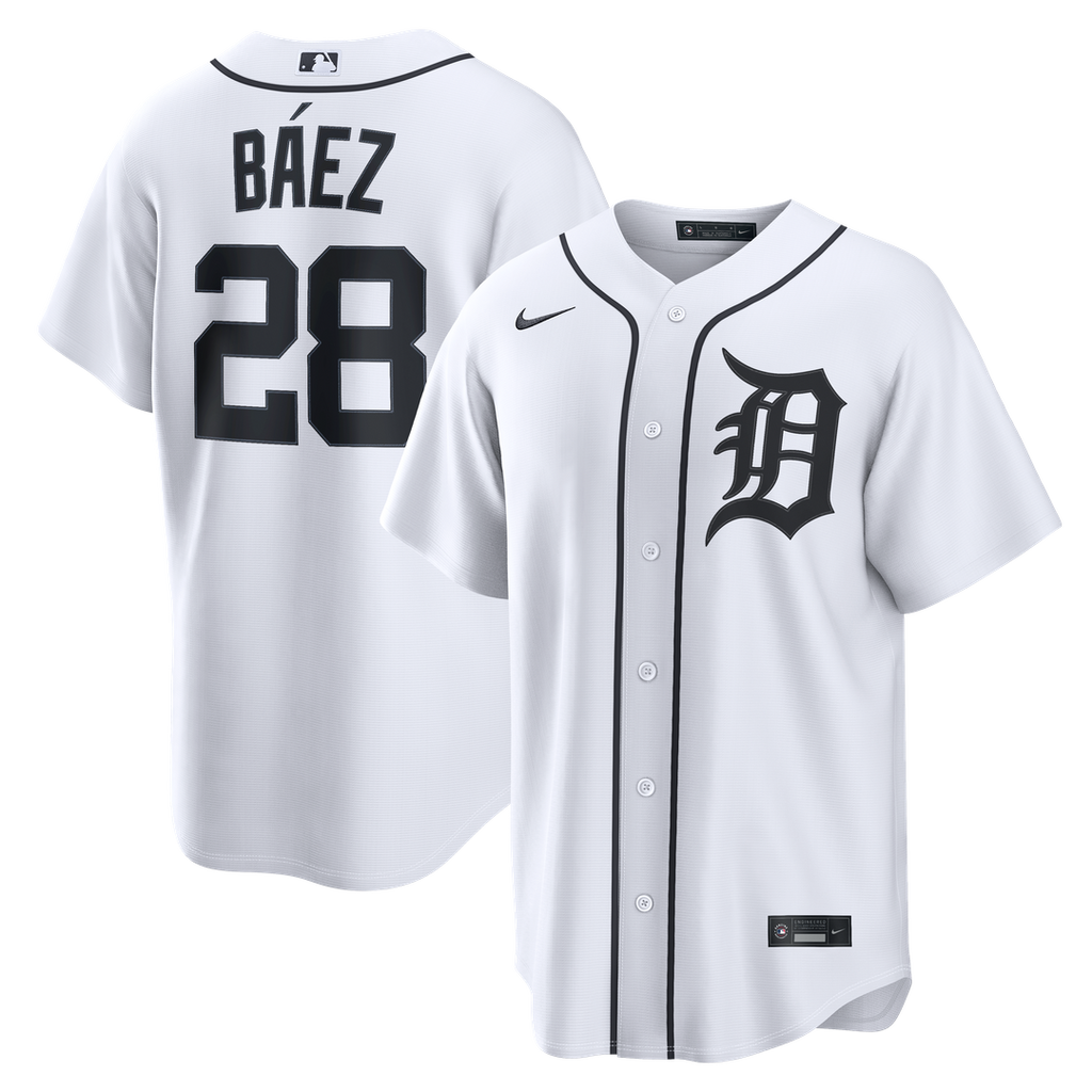 Javier Báez Detroit Tigers Home Replica Jersey - White
