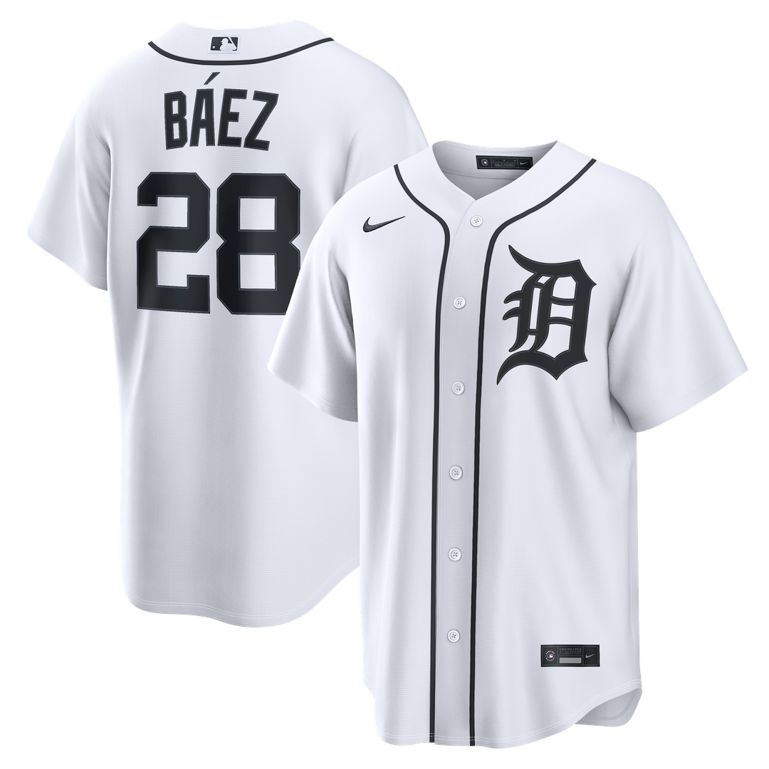 Javier Báez Detroit Tigers Home Replica Jersey - White