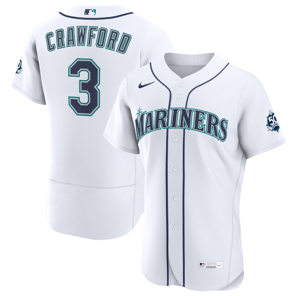 J.P. Crawford Seattle Mariners Home 50th Season Authentic Jersey - White