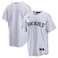 Colorado Rockies Home Blank Replica Jersey - White