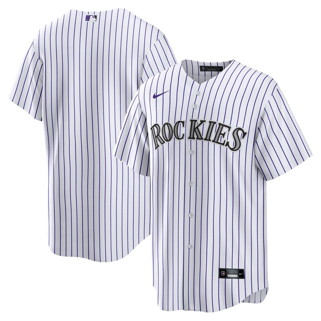 Colorado Rockies Home Blank Replica Jersey - White