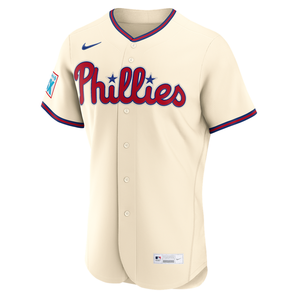 Bryce Harper Philadelphia Phillies Alternate Authentic Sponsor Patch Jersey - Cream