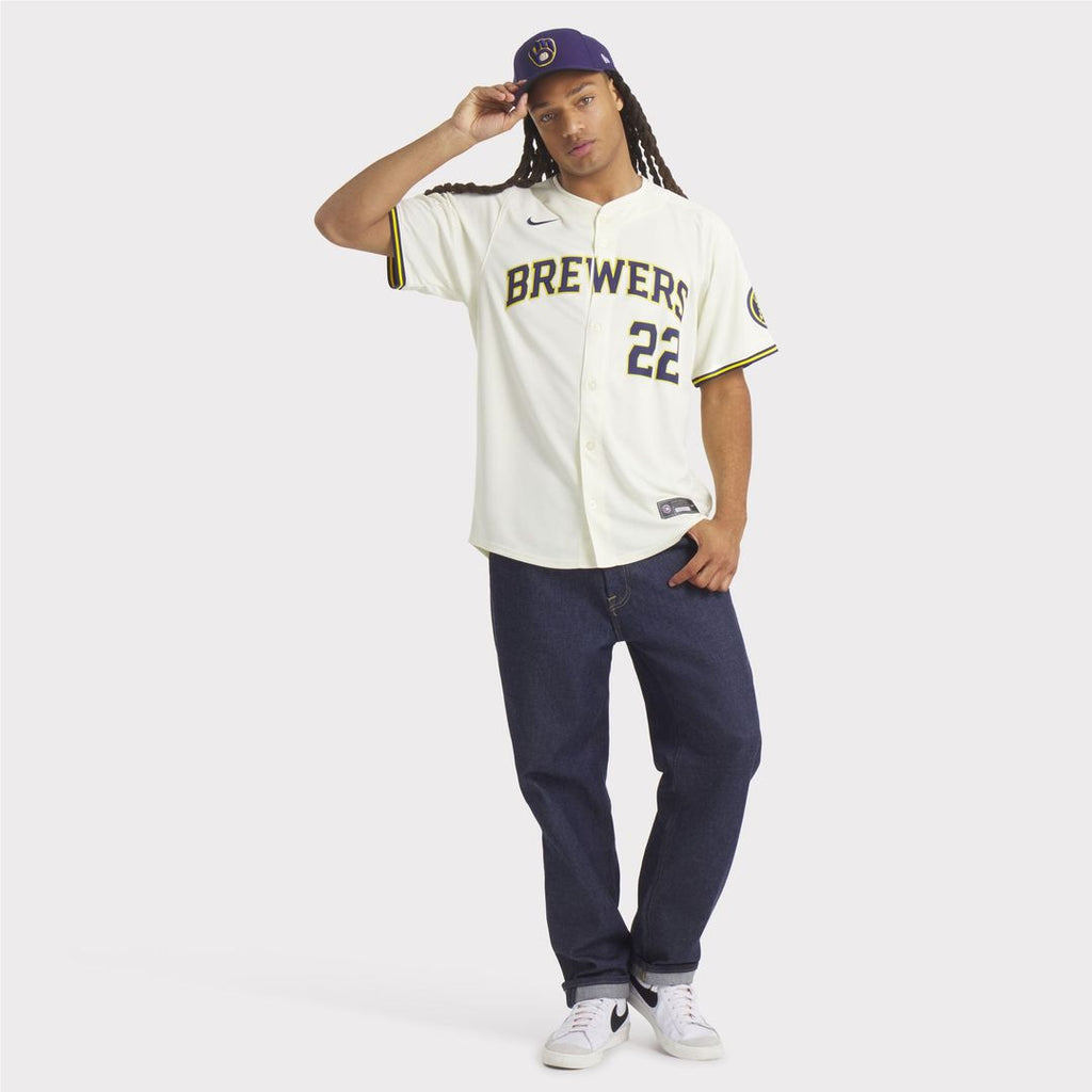 Christian Yelich Milwaukee Brewers Home Limited Player Jersey - Cream