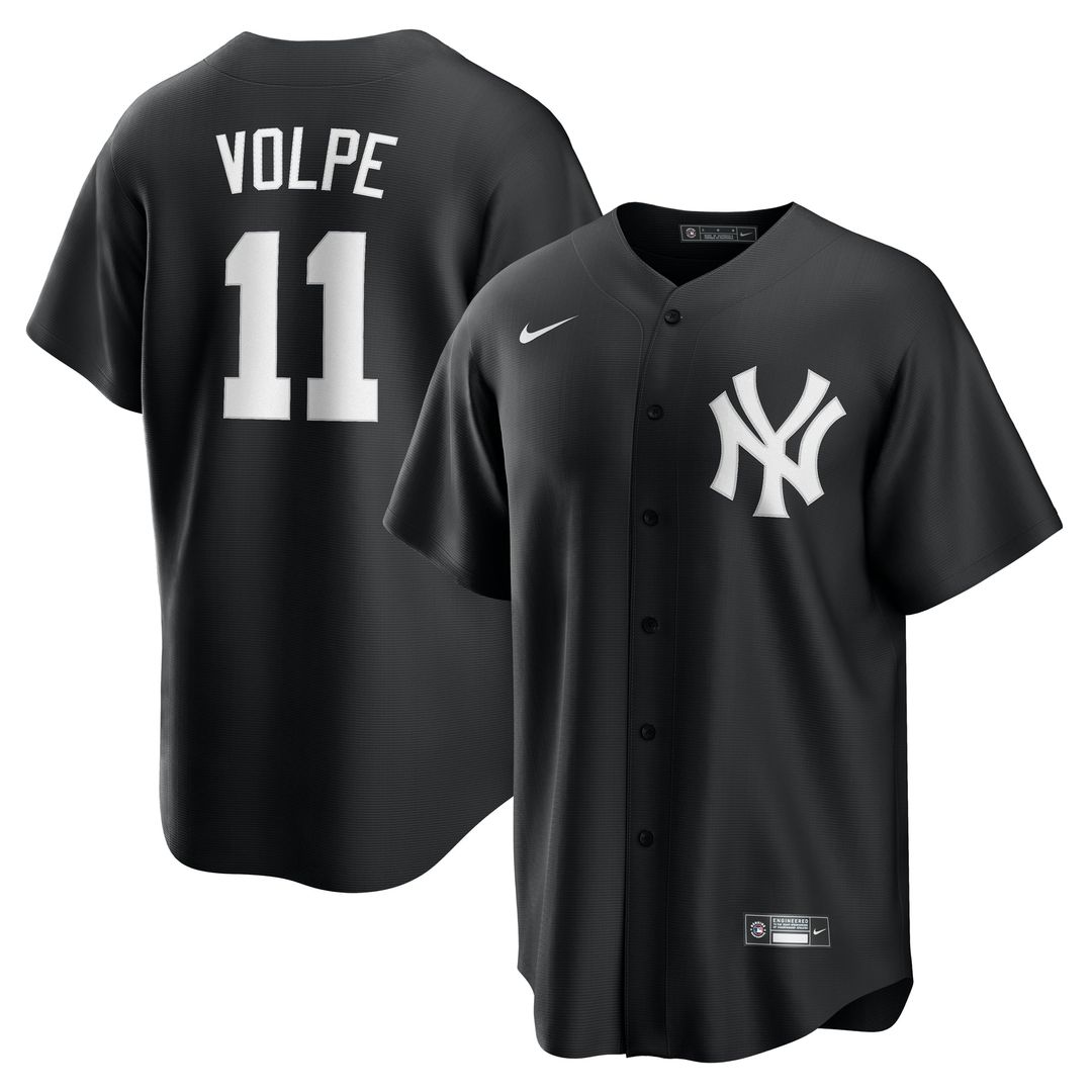 Anthony Volpe New York Yankees Fashion Replica Player Jersey - Black