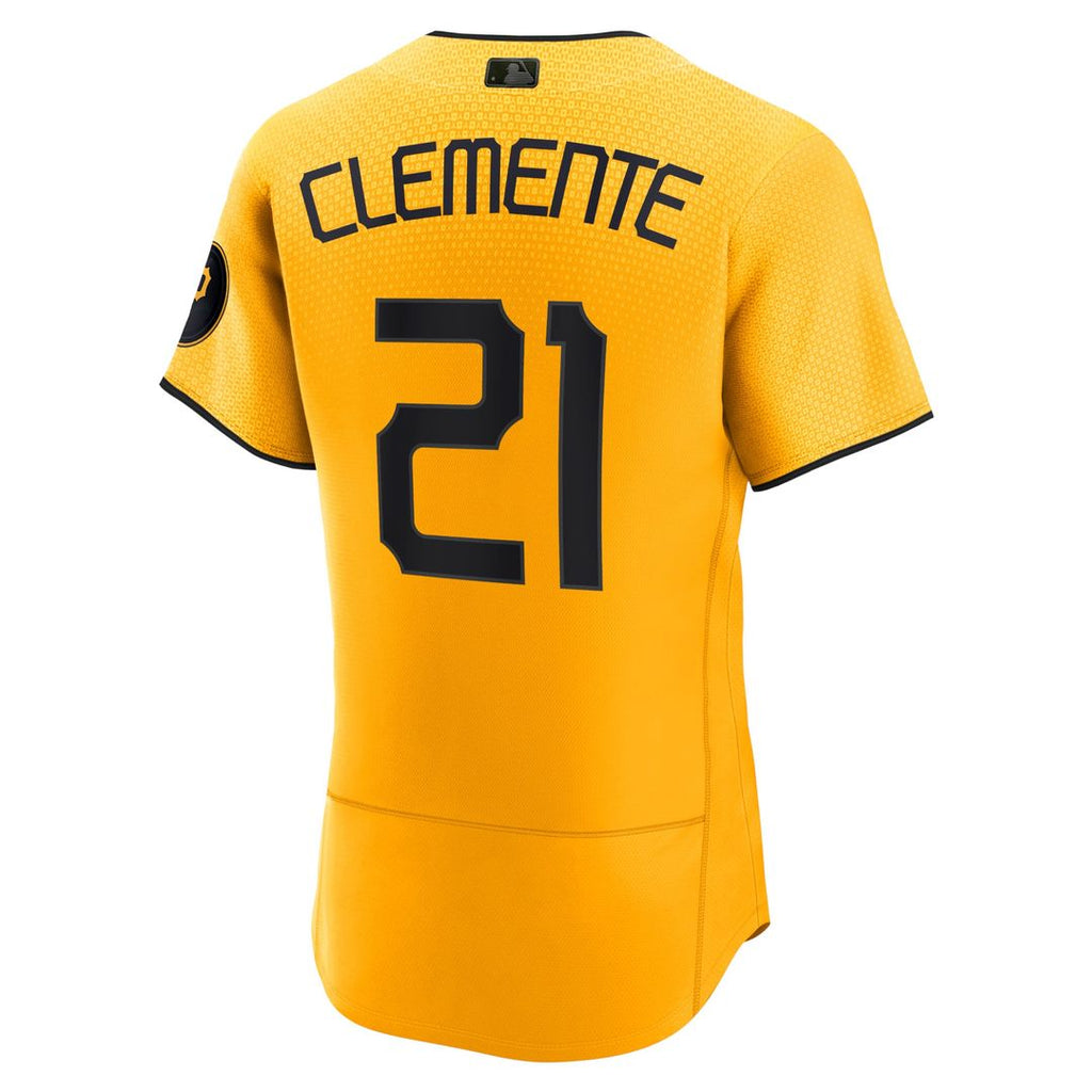 Roberto Clemente Pittsburgh Pirates City Connect Authentic Player Jersey - Gold