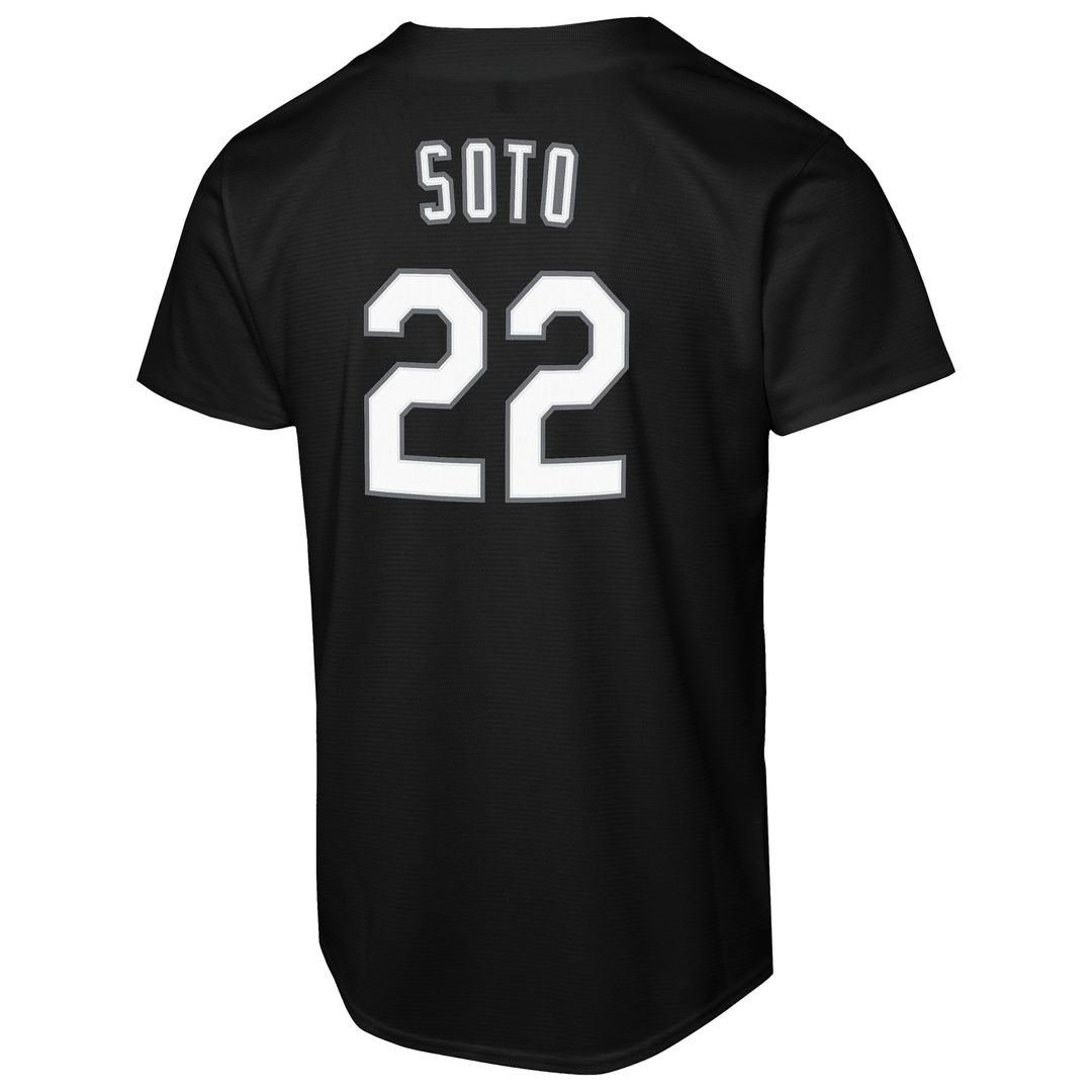 Juan Soto New York Mets Youth Replica Fashion Jersey - Black