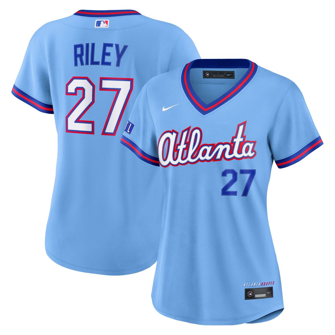 Austin Riley Atlanta Braves Women's 2026 City Connect Stadium Jersey - Powder Blue