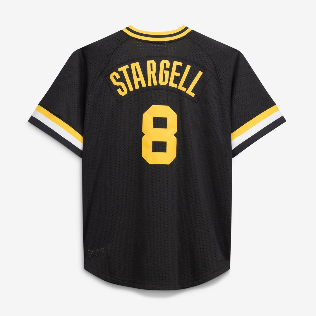 Willie Stargell Pittsburgh Pirates Cooperstown Collection Big & Tall Mesh Batting Practice Jersey - Black