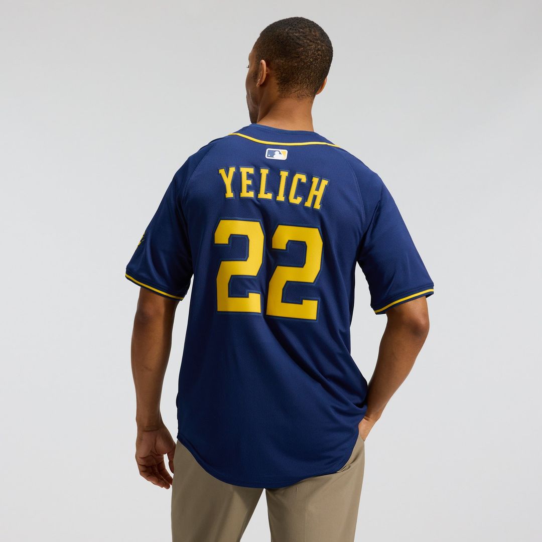 Christian Yelich Milwaukee Brewers Alternate Limited Jersey - Navy