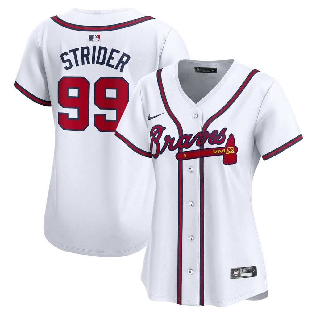 Spencer Strider Atlanta Braves Women's Home Limited Player Jersey - White