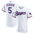 Corey Seager Texas Rangers Home Authentic Sponsor Patch Jersey - White