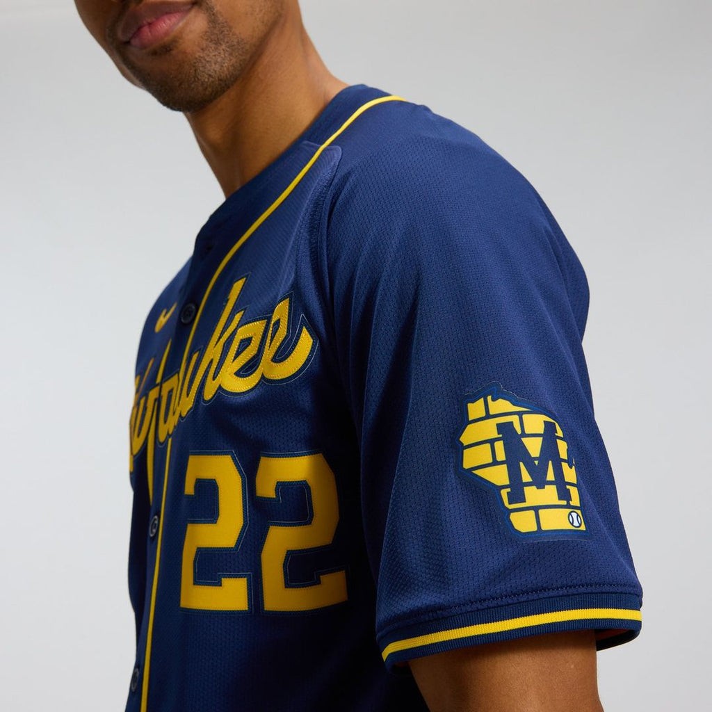 Christian Yelich Milwaukee Brewers Alternate Limited Jersey - Navy