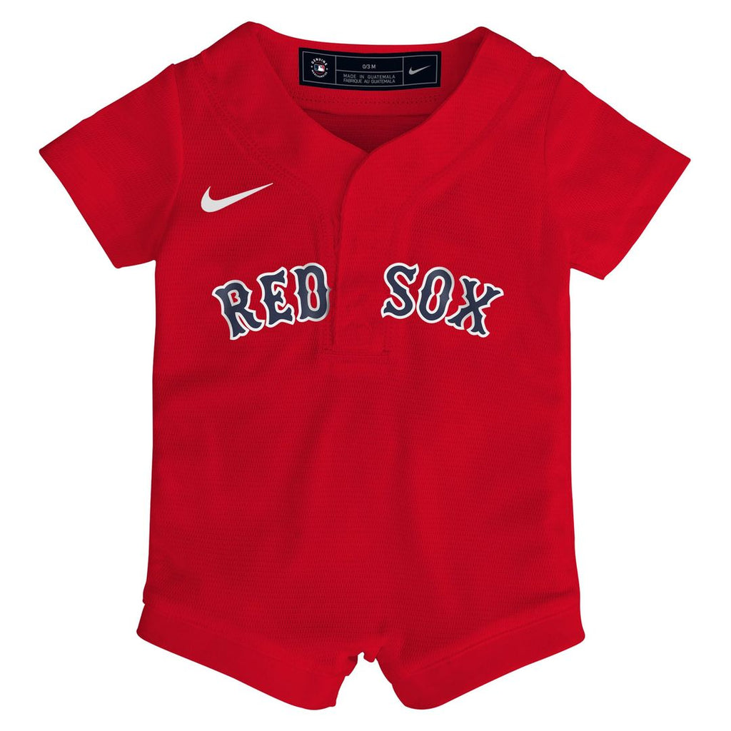 Boston Red Sox Newborn Home Replica Romper Jersey - White