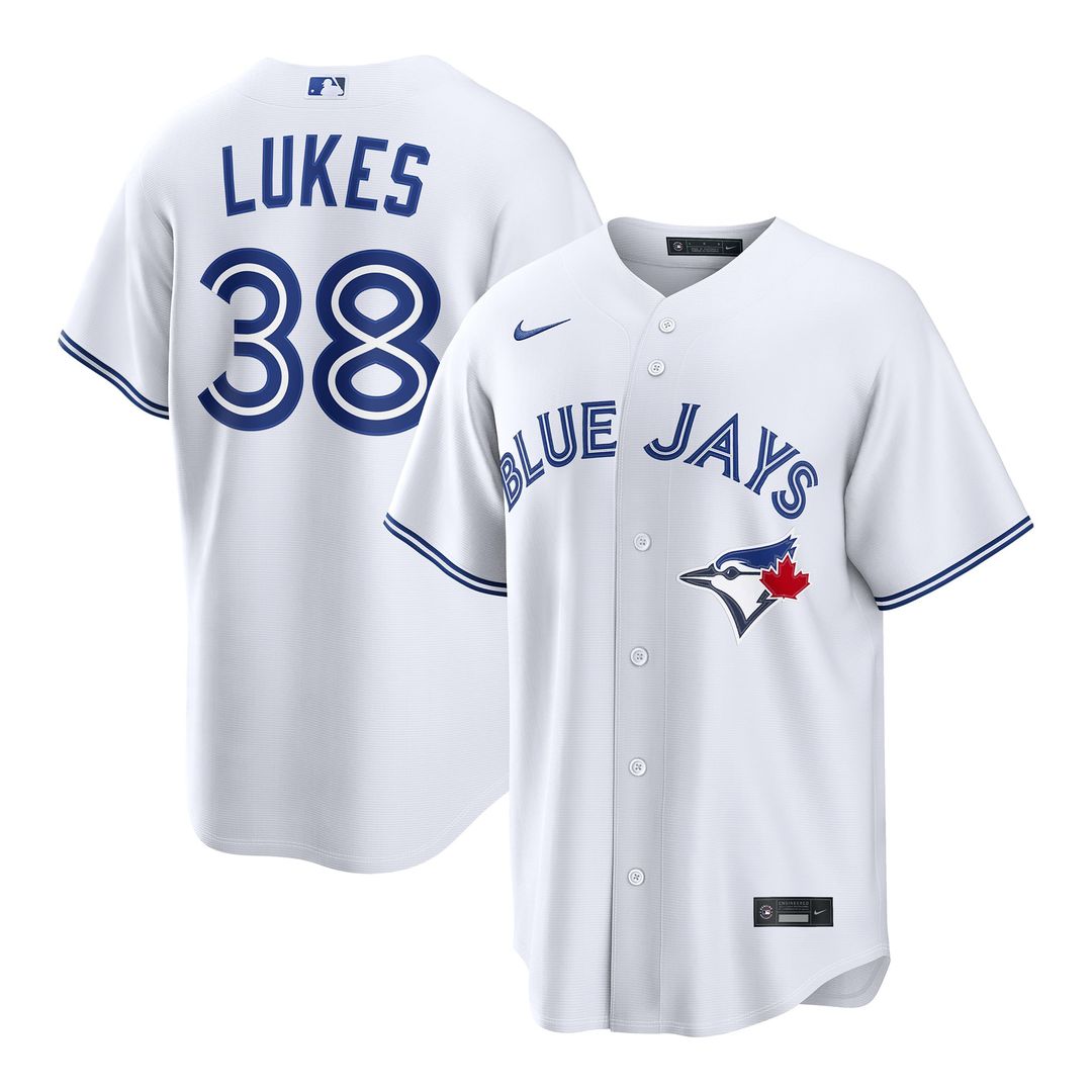 Nathan Lukes Toronto Blue Jays Home Replica Jersey - White