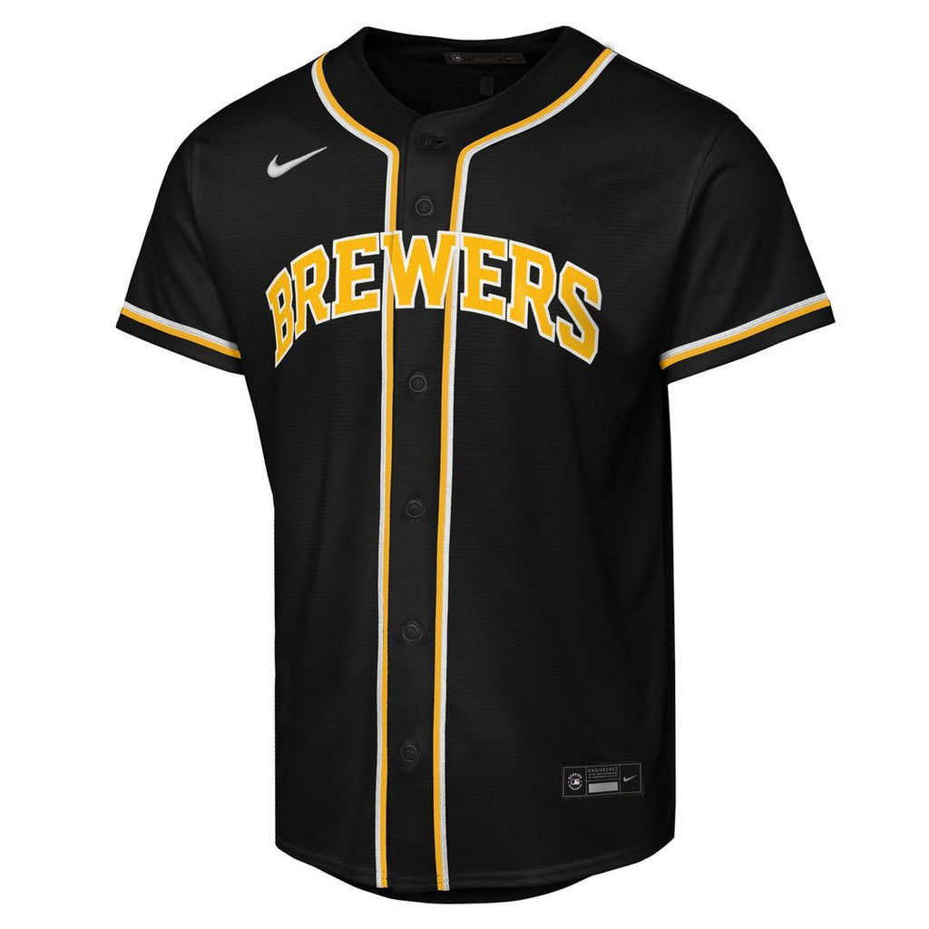 Jackson Chourio Milwaukee Brewers Youth Fashion Replica Player Jersey - Black