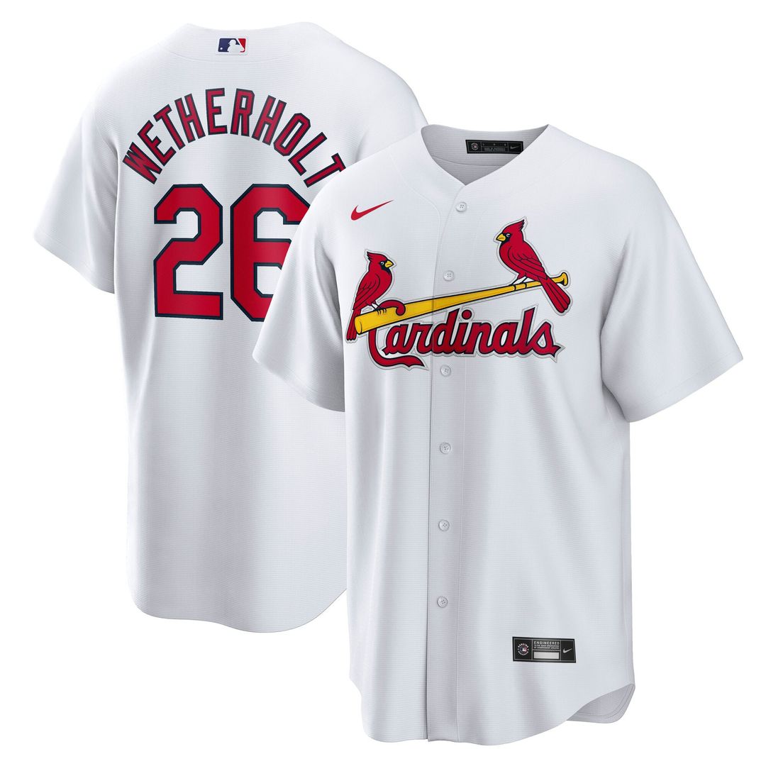 JJ Wetherholt St. Louis Cardinals Home Replica Player Jersey - White