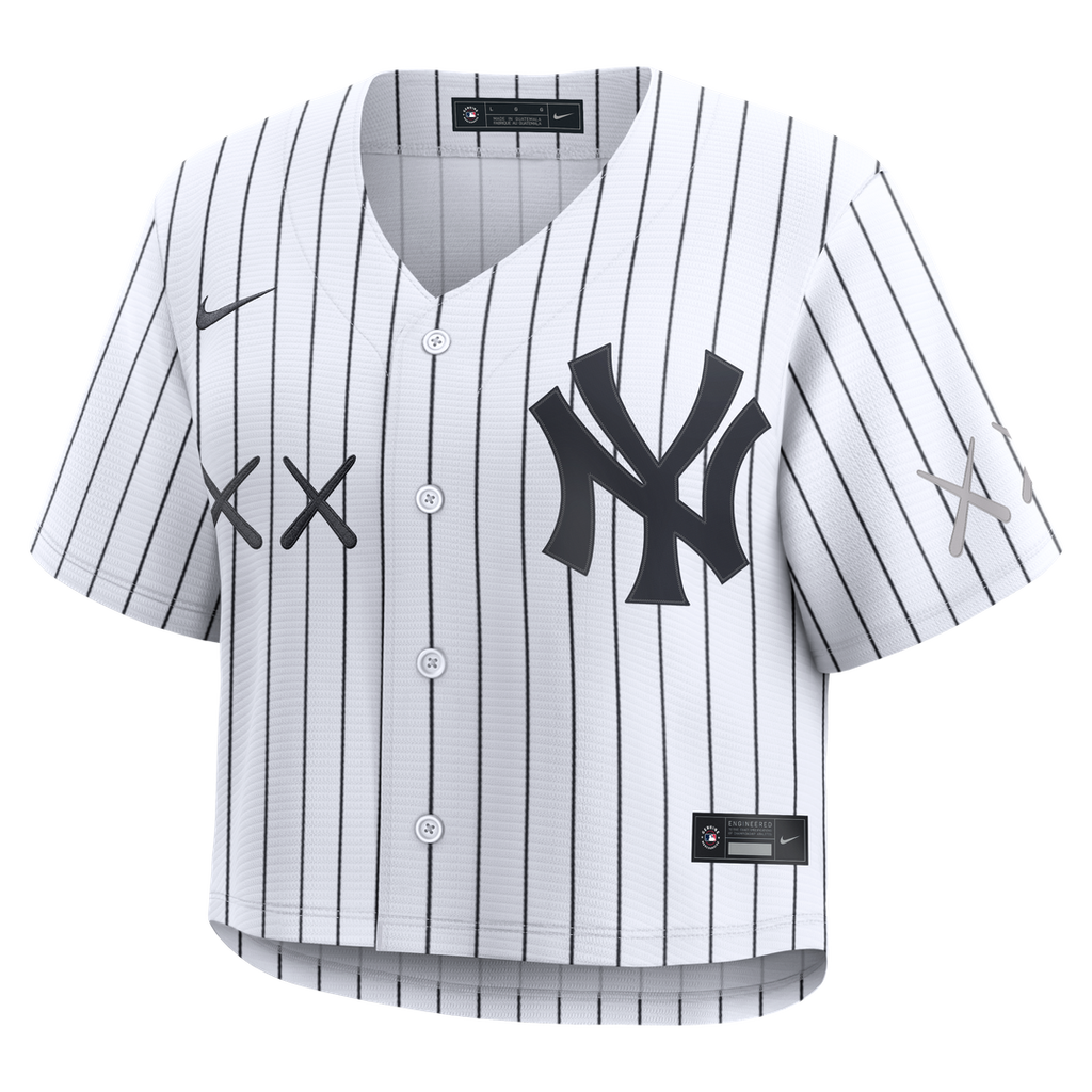 New York Yankees x KAWS Women's Cropped Replica Jersey - White