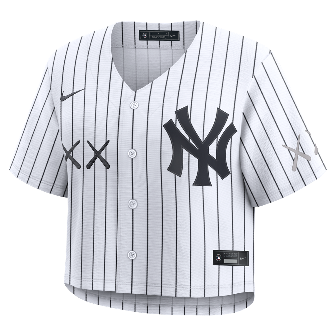 New York Yankees x KAWS Women's Cropped Replica Jersey - White