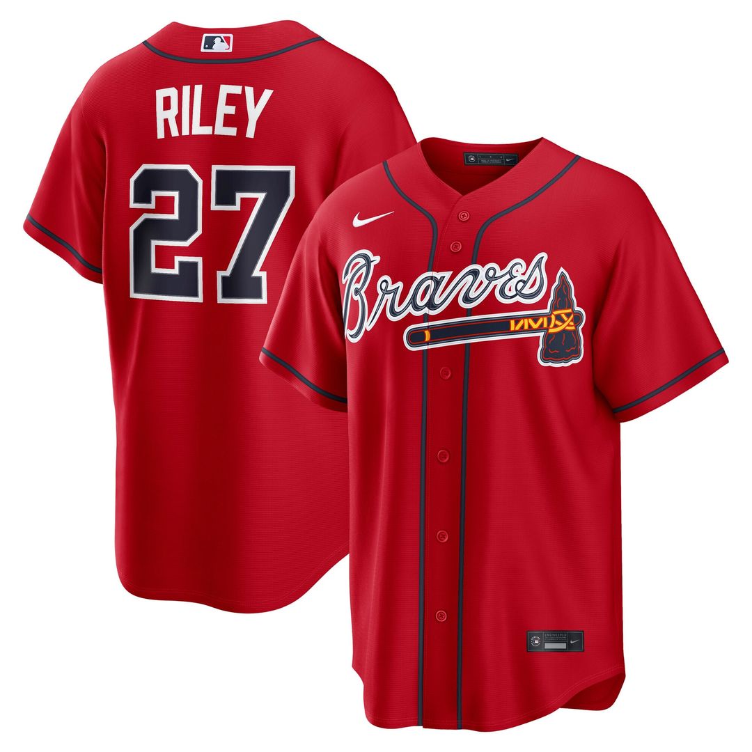Austin Riley Atlanta Braves Alternate 2 Replica Jersey - Red