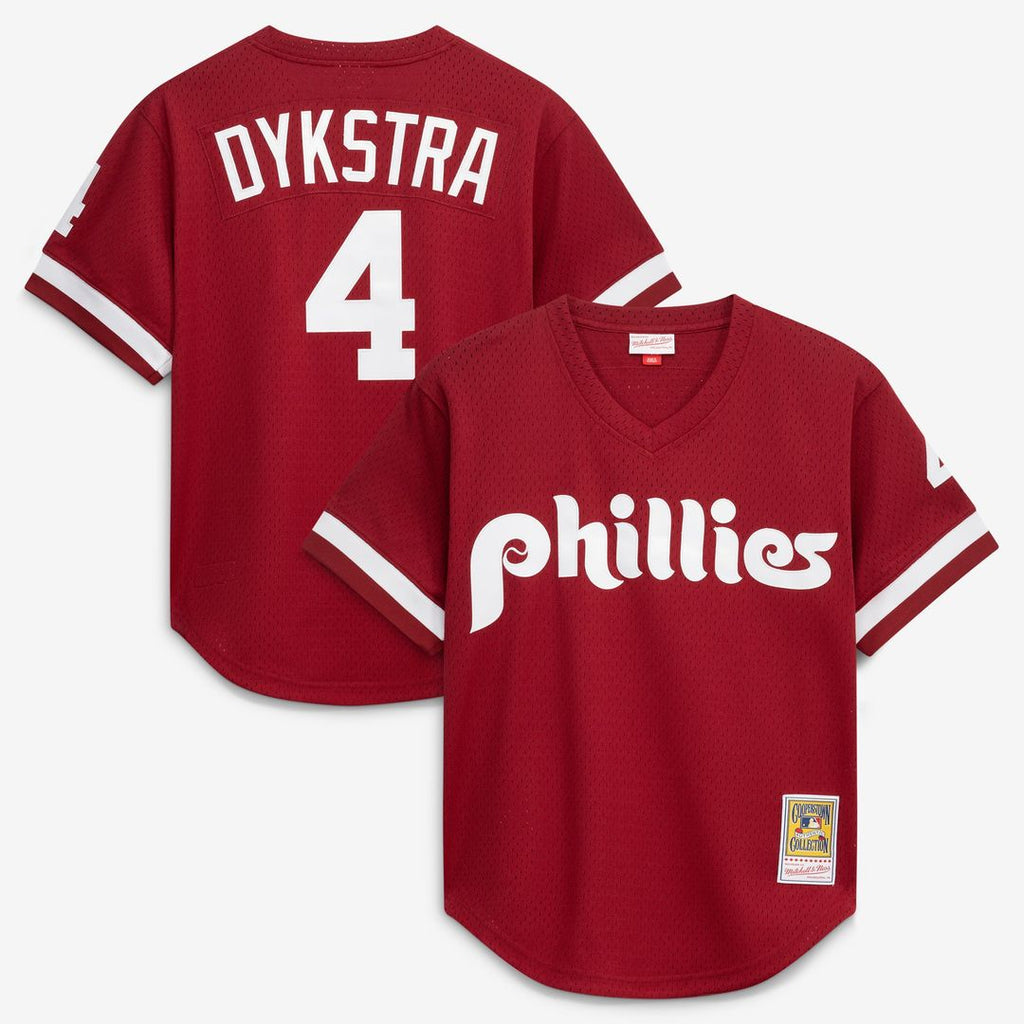Lenny Dykstra Philadelphia Phillies Authentic Batting Practice Jersey - Scarlet