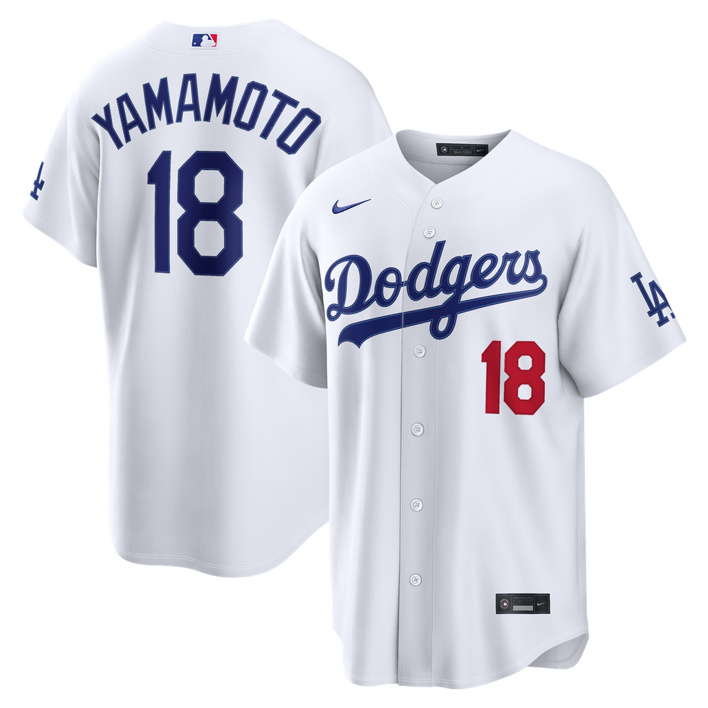 Yoshinobu Yamamoto Los Angeles Dodgers Home Stadium Jersey - White