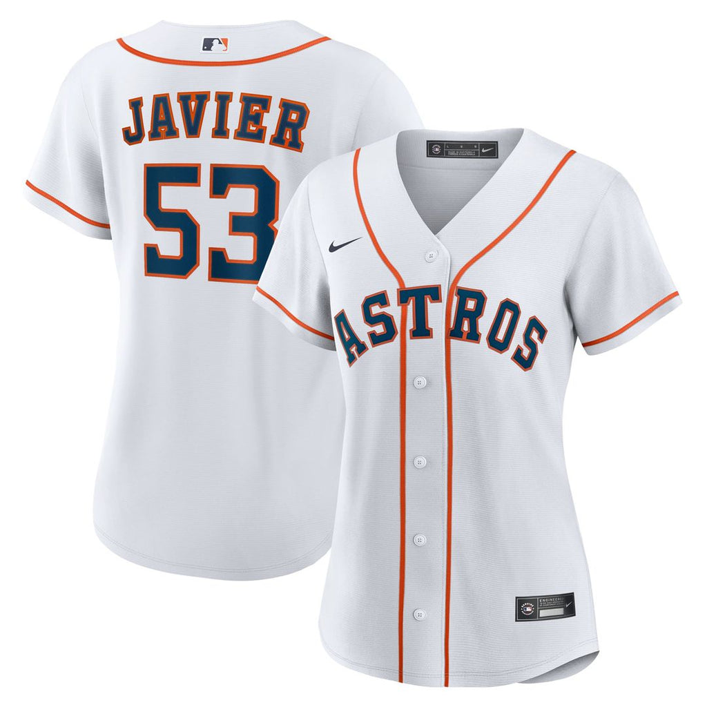 Cristian Javier Houston Astros Women's Home Replica Jersey - White