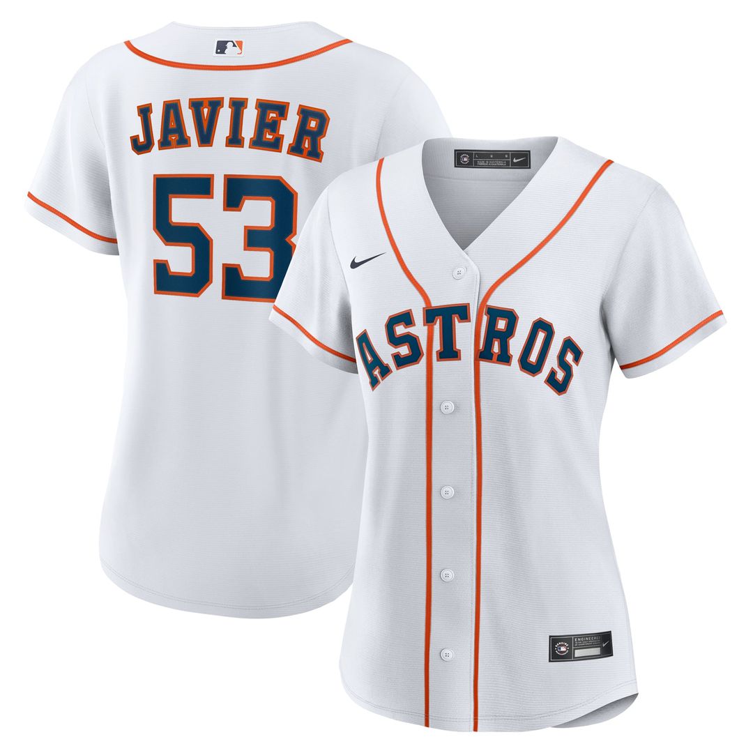 Cristian Javier Houston Astros Women's Home Replica Jersey - White
