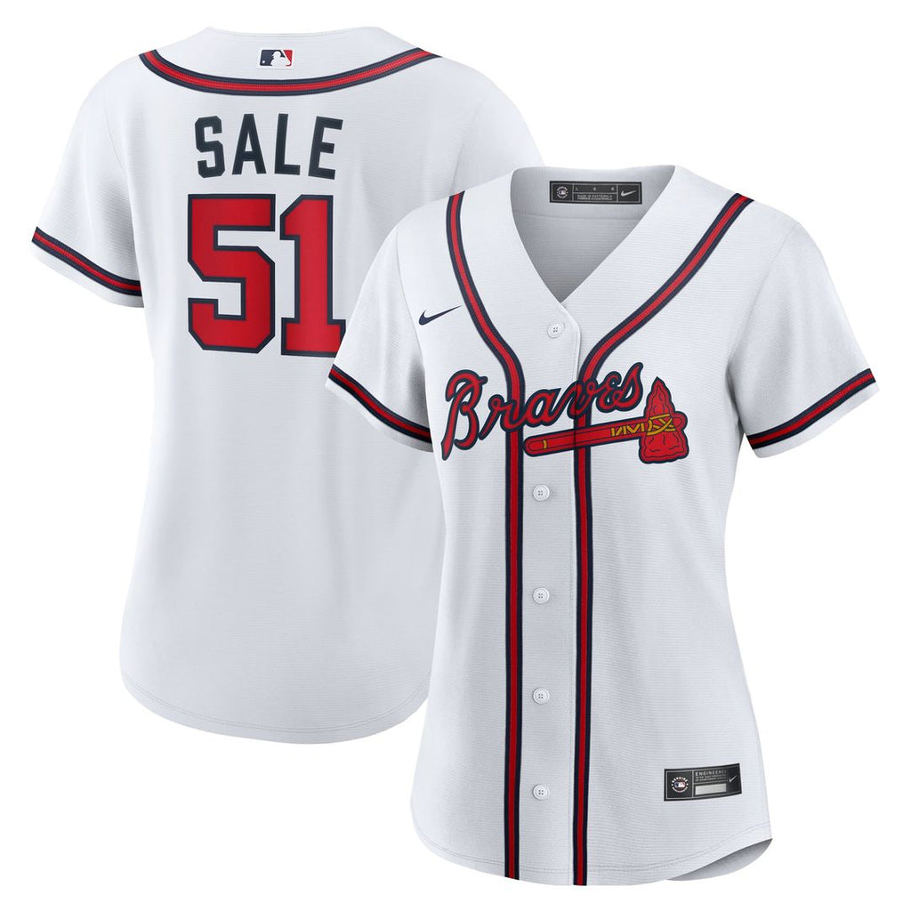 Chris Sale Atlanta Braves Women's Home Replica Jersey - White