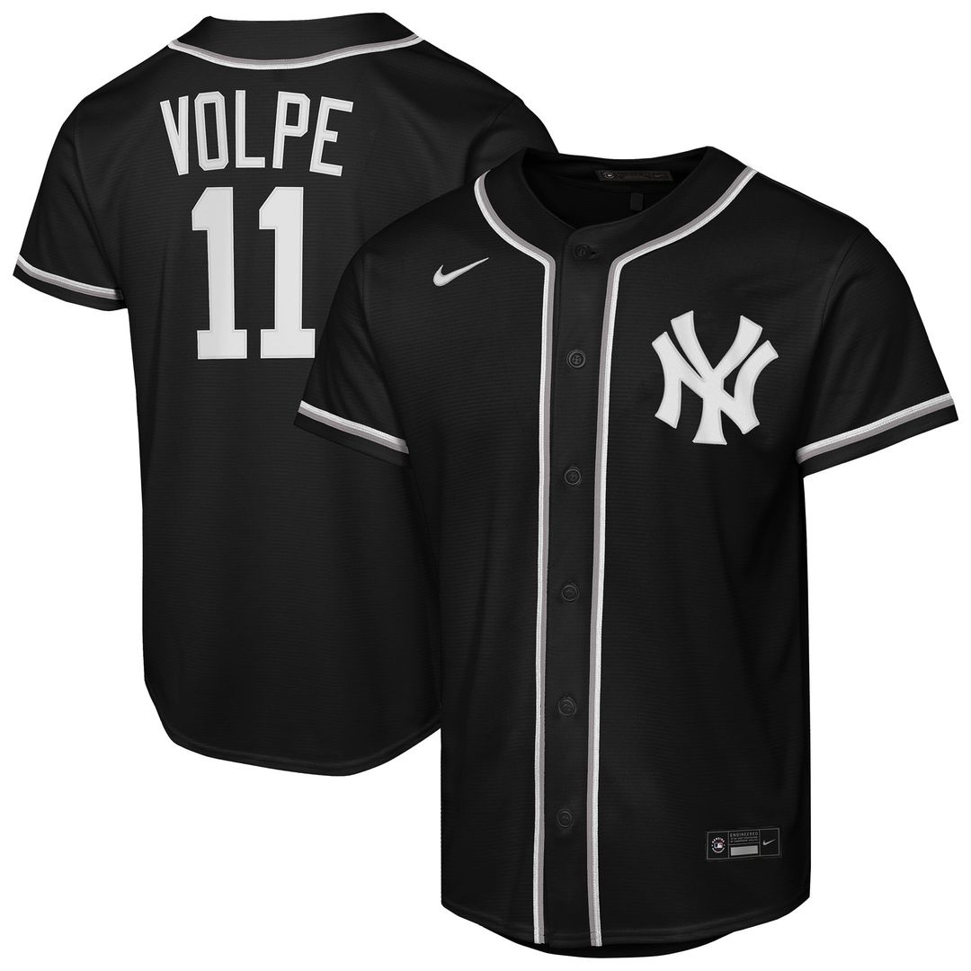 Anthony Volpe New York Yankees Youth Fashion Replica Player Jersey - Black