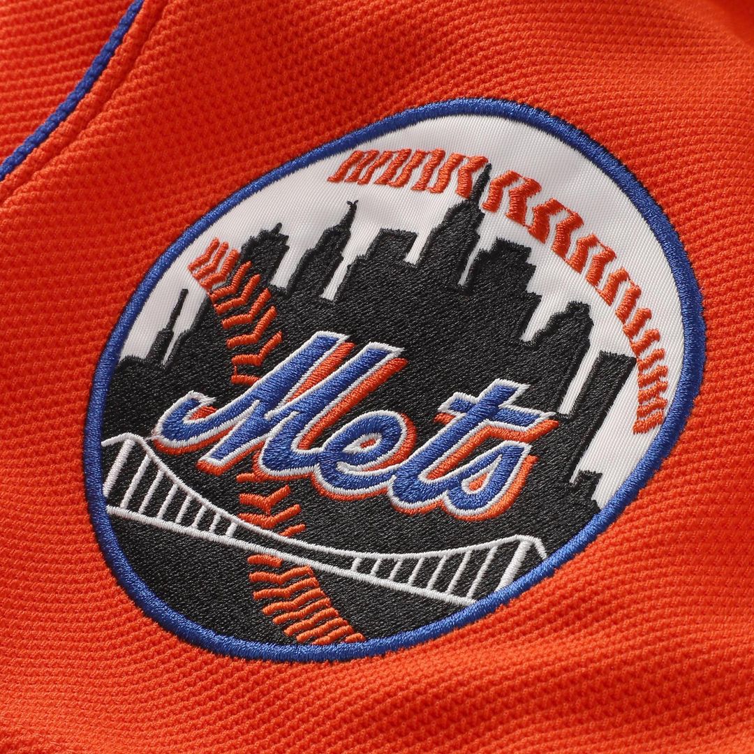 Mike Piazza New York Mets Cooperstown Collection Mesh Batting Practice Button - Up Jersey - Orange