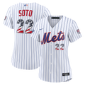 2026 All - Star Edition Stars & Stripes Women's New York Mets Juan Soto White Stadium Jersey