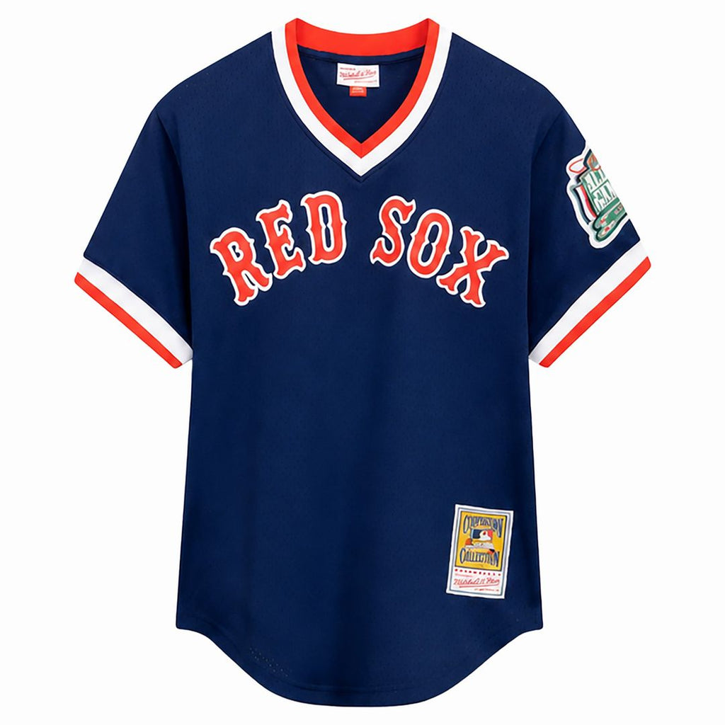 Nomar Garciaparra Boston Red Sox Big & Tall Cooperstown Mesh Batting Practice Jersey - Navy