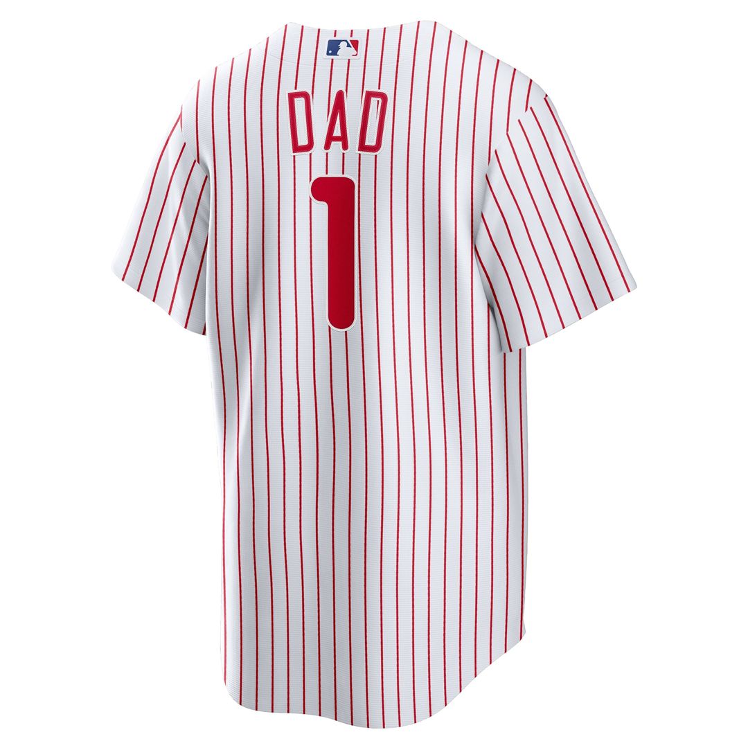 Philadelphia Phillies #1 Dad Home Replica Jersey - White