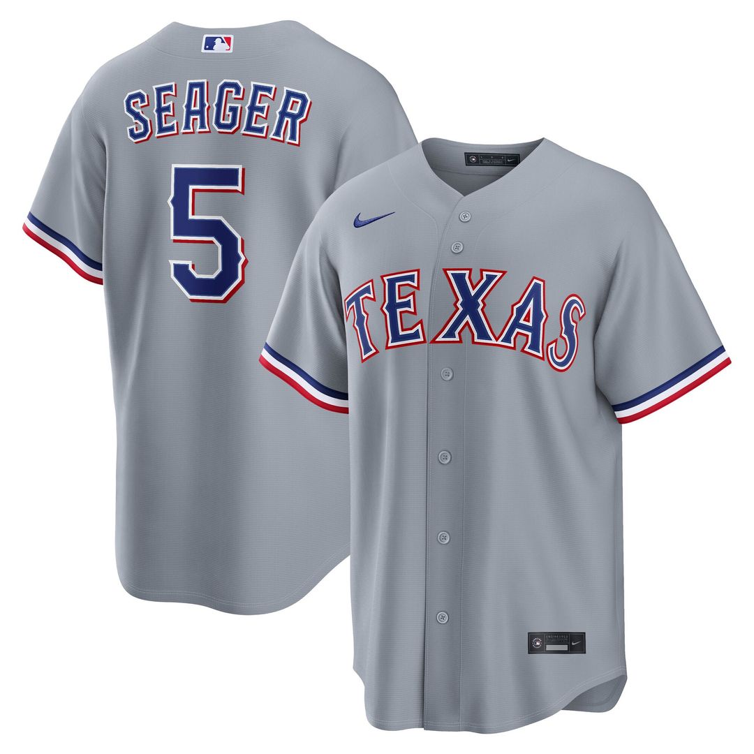Corey Seager Texas Rangers Road Replica Jersey - Gray