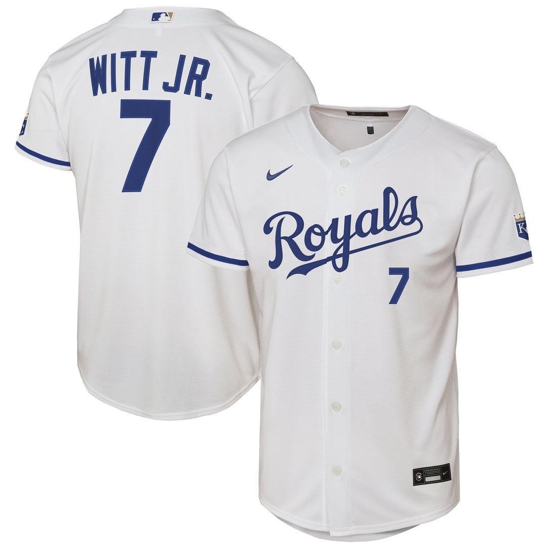 Bobby Witt Jr. Kansas City Royals Youth Home Stadium Jersey - White