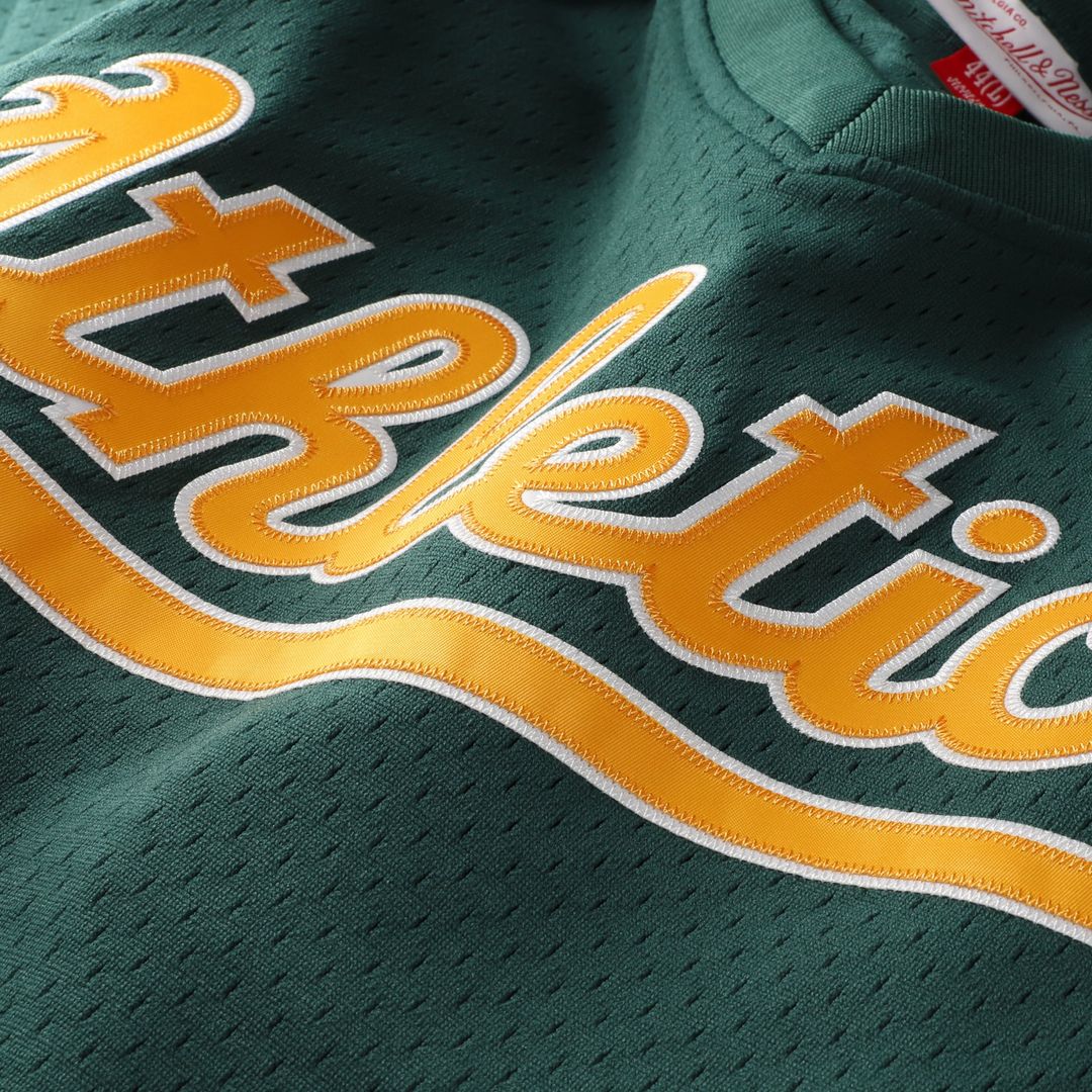 Rickey Henderson Athletics Authentic Batting Practice Jersey - Green
