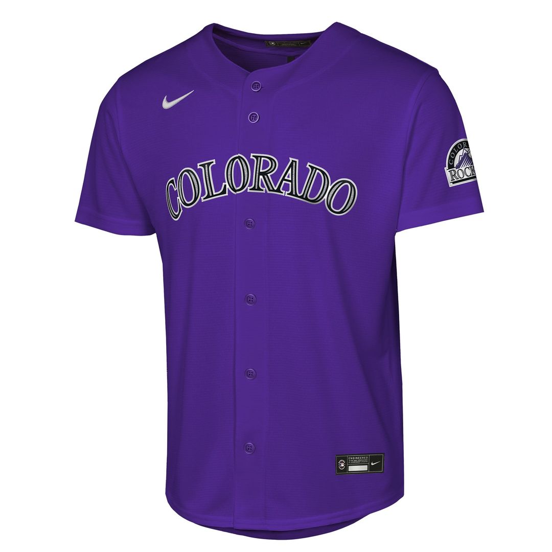 Colorado Rockies Youth Alternate 2 Stadium Jersey - Purple