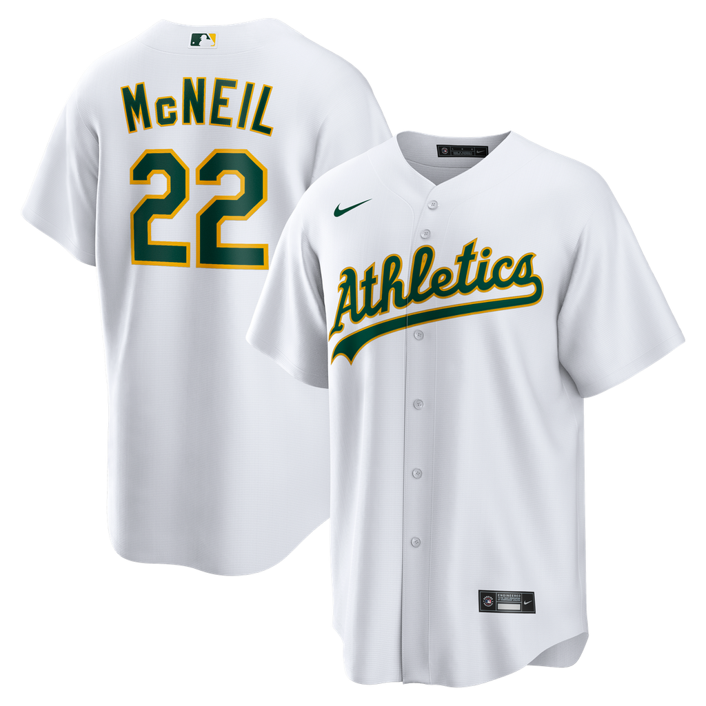 Jeff McNeil Athletics Home Replica Jersey - White