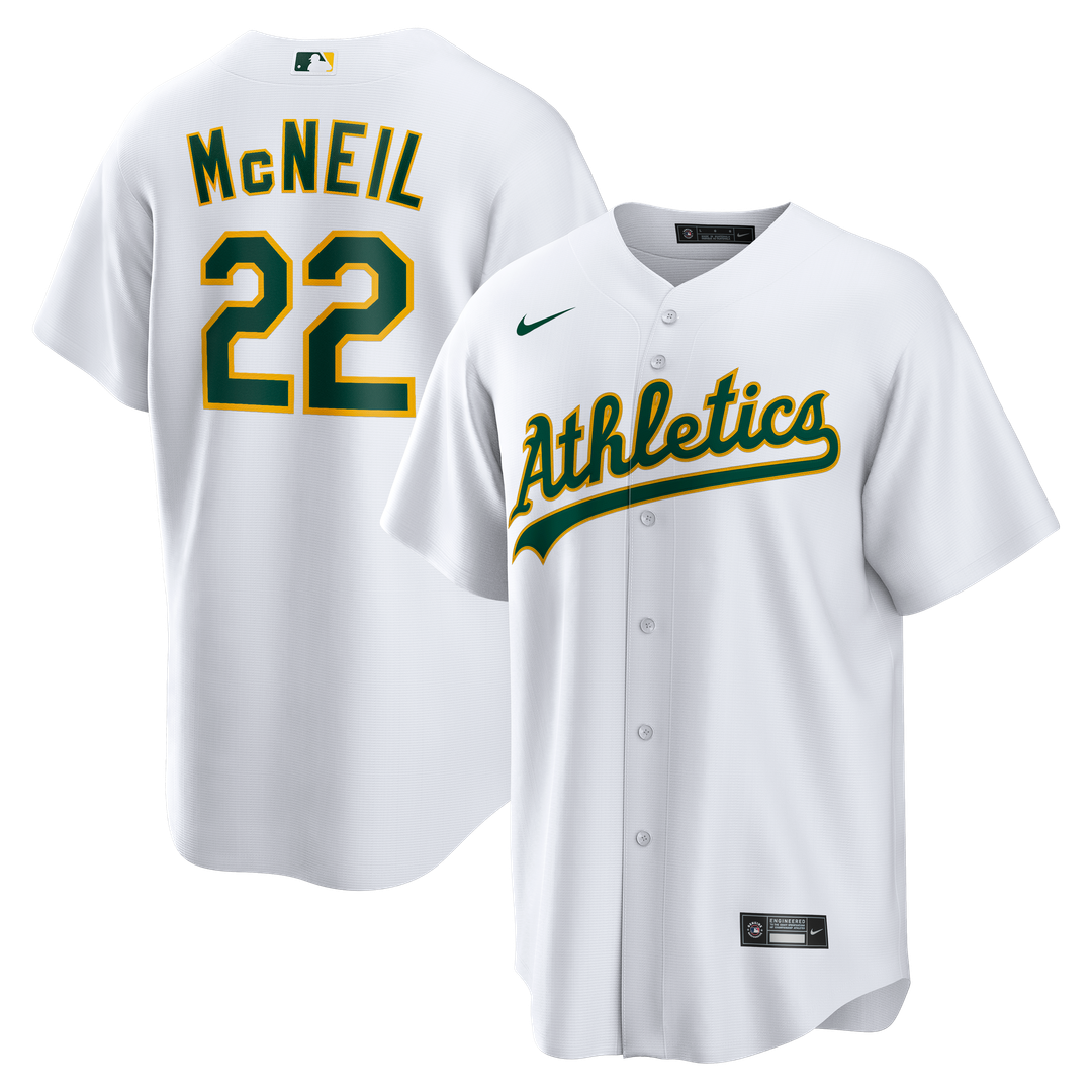 Jeff McNeil Athletics Home Replica Jersey - White